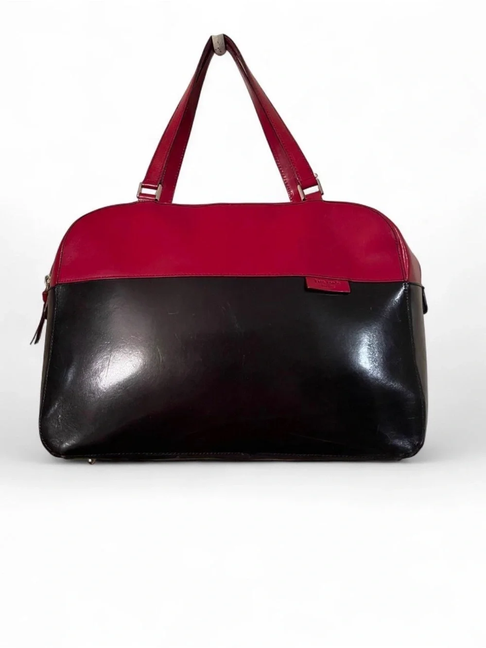 VINTAGE 90s KATE SPADE COLORBLOCK BOWLER BAG Made in Italy❤️🖤